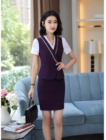 女式短款馬甲紫色