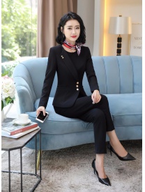 女式短款三?？畚餮b黑色